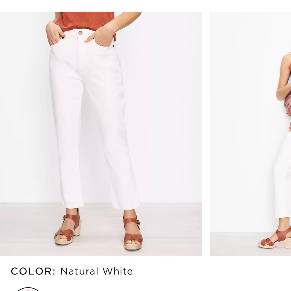 Loft high waist straight crop jeans